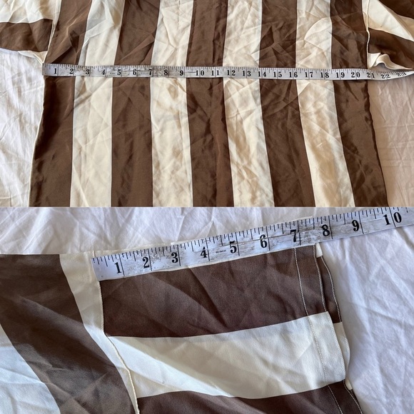 Vintage Silk 90s Mod Stripes Shirt S - Picture 10 of 13